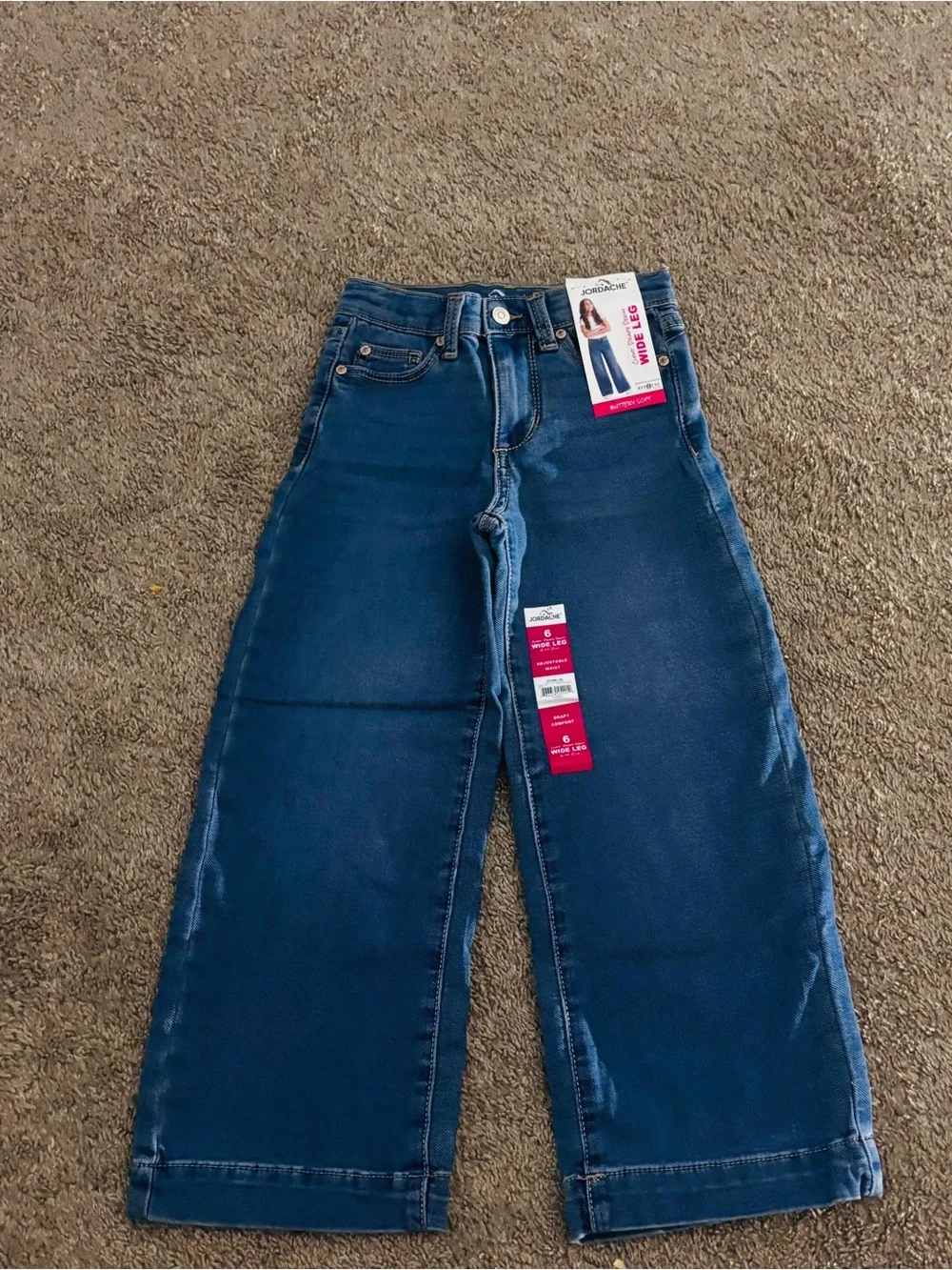 Jordache Dark Blue Wide Leg High-Rise Jeans